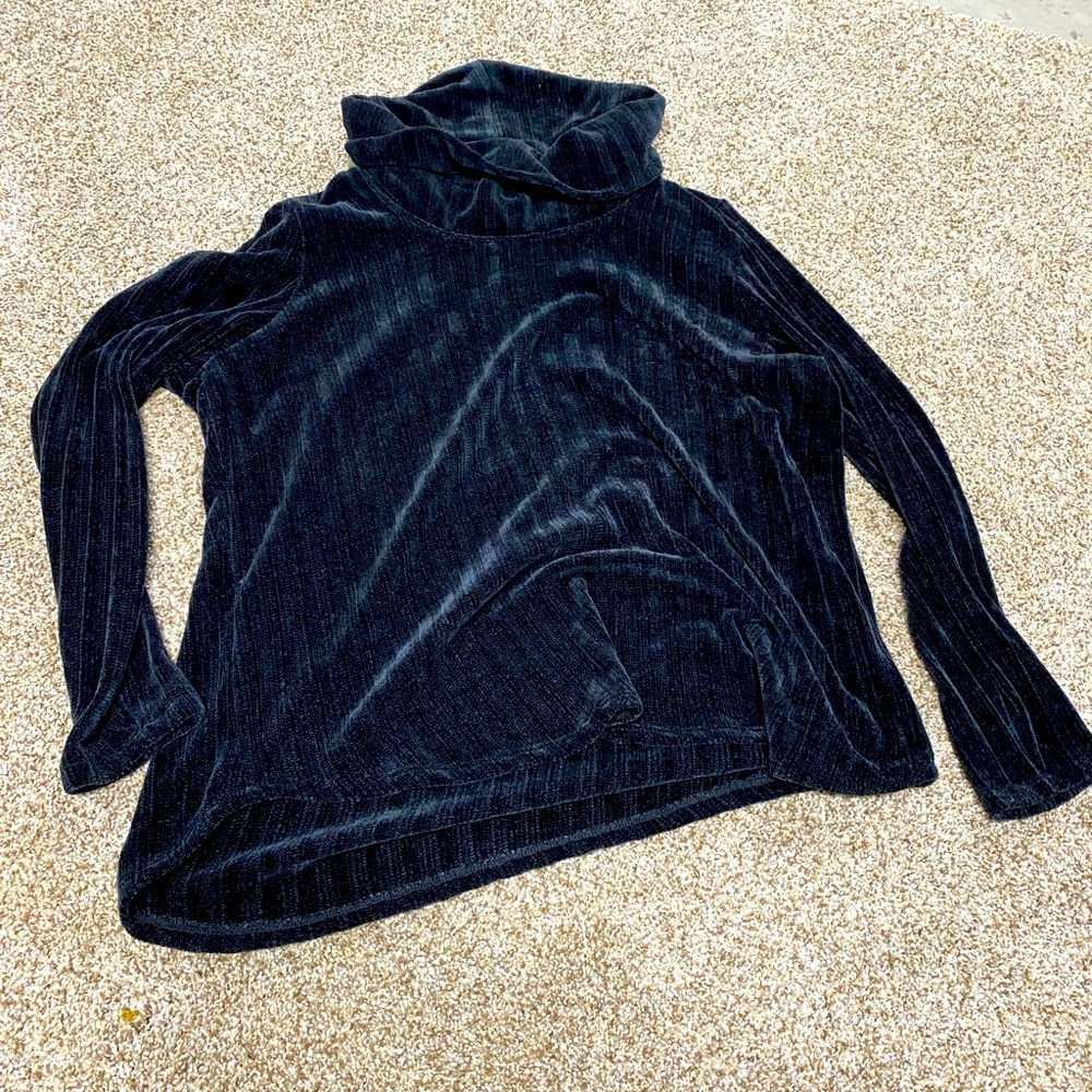 Ruby Road black velvet turtleneck